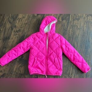 Girls cat & Jack large pink puffer jacket